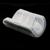 Maxbell Maxbell Pet Cat Wall Corner Grooming Massage Self Groomer Brush Cat Hair Clean Grey