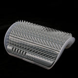 Maxbell Maxbell Pet Cat Wall Corner Grooming Massage Self Groomer Brush Cat Hair Clean Grey
