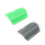 Maxbell Maxbell Pet Cat Wall Corner Grooming Massage Self Groomer Brush Cat Hair Clean Grey