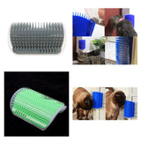 Maxbell Maxbell Pet Cat Wall Corner Grooming Massage Self Groomer Brush Cat Hair Clean Grey