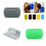 Maxbell Maxbell Pet Cat Wall Corner Grooming Massage Self Groomer Brush Cat Hair Clean Grey