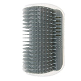 Maxbell Maxbell Pet Cat Wall Corner Grooming Massage Self Groomer Brush Cat Hair Clean Grey