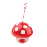 Maxbell Maxbell Mushroom Shape Outdoor Garden Iron Bird Feeder Hanging Pet Seed Container