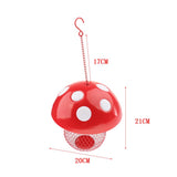 Maxbell Maxbell Mushroom Shape Outdoor Garden Iron Bird Feeder Hanging Pet Seed Container