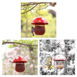 Maxbell Maxbell Mushroom Shape Outdoor Garden Iron Bird Feeder Hanging Pet Seed Container