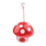 Maxbell Maxbell Mushroom Shape Outdoor Garden Iron Bird Feeder Hanging Pet Seed Container