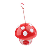 Maxbell Maxbell Mushroom Shape Outdoor Garden Iron Bird Feeder Hanging Pet Seed Container