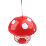 Maxbell Maxbell Mushroom Shape Outdoor Garden Iron Bird Feeder Hanging Pet Seed Container
