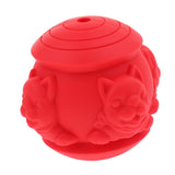 Maxbell Maxbell Dog Food Dispenser Ball Pet Play Treat Teeth Care Feeder Puppy Chew Toy Red