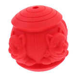 Maxbell Maxbell Dog Food Dispenser Ball Pet Play Treat Teeth Care Feeder Puppy Chew Toy Red