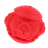 Maxbell Maxbell Dog Food Dispenser Ball Pet Play Treat Teeth Care Feeder Puppy Chew Toy Red