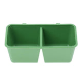 Maxbell 20Pcs 2in1 Bird Parrot Food Water Plastic Bowl Cups Pigeons Feeding Feeder