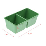 Maxbell 20Pcs 2in1 Bird Parrot Food Water Plastic Bowl Cups Pigeons Feeding Feeder