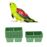 Maxbell 20Pcs 2in1 Bird Parrot Food Water Plastic Bowl Cups Pigeons Feeding Feeder