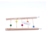 Maxbell Solid Wooden Parrot Climb Ladder Bird Cage Climbing Swing Toy as described 5 Ladders-colorful beads - Aladdin Shoppers