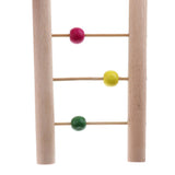 Maxbell Solid Wooden Parrot Climb Ladder Bird Cage Climbing Swing Toy as described 5 Ladders-colorful beads - Aladdin Shoppers
