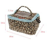 Maxbell Maxbell Pet Hamster Carrier Portable Breathable Travel Bag   Leopard Print L