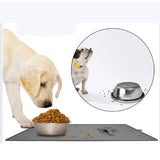 Maxbell Maxbell Anti-slip Pet Feeding Mat Silicone Dog Cat Bowl Food Bowel Mat Pad Blue