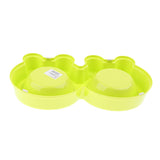 Maxbell Maxbell Frog Shape Dog Feeder Double Food Bowls Water Dish  Green