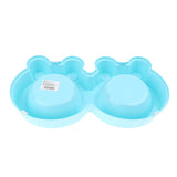 Maxbell Maxbell Frog Shape Dog Feeder Double Food Bowls Water Dish  Blue