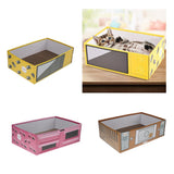 Maxbell Maxbell Pet Cat Scratcher Corrugated Paper Box Scratching Pads for Resting Yellow