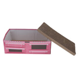 Maxbell Maxbell Pet Cat Scratcher Corrugated Paper Box Scratching Pads for Resting Pink