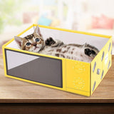 Maxbell Maxbell Pet Cat Scratcher Corrugated Paper Box Scratching Pads for Resting Pink