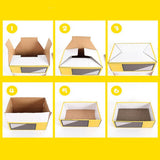 Maxbell Maxbell Pet Cat Scratcher Corrugated Paper Box Scratching Pads for Resting Pink