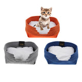 Maxbell Maxbell Pet Dog Puppy Cat Soft Cotton Warm Plush Cozy Nest Mat Pad Bed House Orange