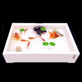 Maxbell Maxbell Acrylic PVC Adjustable Desktop Isolation Small Aquarium Fish Tank White