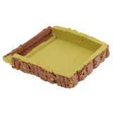 Maxbell Maxbell Tortoise Basin Reptile Food Water Dish Feeding Bowl Small square basin