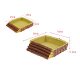 Maxbell Maxbell Tortoise Basin Reptile Food Water Dish Feeding Bowl Small square basin