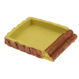 Maxbell Maxbell Tortoise Basin Reptile Food Water Dish Feeding Bowl Small square basin