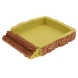 Maxbell Maxbell Tortoise Basin Reptile Food Water Dish Feeding Bowl Small square basin