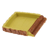 Maxbell Maxbell Tortoise Basin Reptile Food Water Dish Feeding Bowl Small square basin
