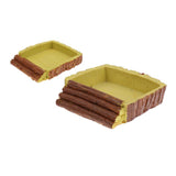 Maxbell Maxbell Tortoise Basin Reptile Food Water Dish Feeding Bowl Small square basin