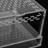 Maxbell Durable Acrylic Clear Pet Reptiles Worm Box Breeding Tanks Container