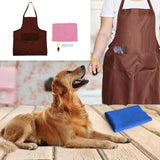 Maxbell Maxbell Pet Dog Supplies 4 Piece Kit Apron Stainless Comb Dog Training Clicker Towel