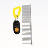 Maxbell Maxbell Pet Dog Supplies 4 Piece Kit Apron Stainless Comb Dog Training Clicker Towel