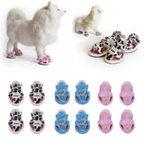 Maxbell Dog Sandals Boots Adjustable Summer Small Dog Cat Puppy Shoes Leopard S - Aladdin Shoppers