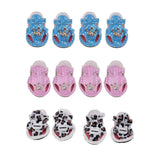 Maxbell Dog Sandals Boots Adjustable Summer Small Dog Cat Puppy Shoes Leopard S - Aladdin Shoppers