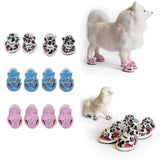 Maxbell Dog Sandals Boots Adjustable Summer Small Dog Cat Puppy Shoes Leopard S - Aladdin Shoppers