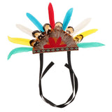 Maxbell Small Dog Hat with Feather Headdress Indians Style Pet Cat Cap Costume