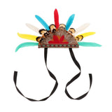 Maxbell Small Dog Hat with Feather Headdress Indians Style Pet Cat Cap Costume