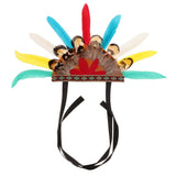 Maxbell Small Dog Hat with Feather Headdress Indians Style Pet Cat Cap Costume
