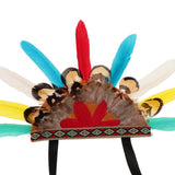 Maxbell Small Dog Hat with Feather Headdress Indians Style Pet Cat Cap Costume