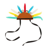 Maxbell Small Dog Hat with Feather Headdress Indians Style Pet Cat Cap Costume