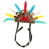 Maxbell Small Dog Hat with Feather Headdress Indians Style Pet Cat Cap Costume