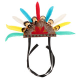 Maxbell Small Dog Hat with Feather Headdress Indians Style Pet Cat Cap Costume