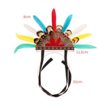 Maxbell Small Dog Hat with Feather Headdress Indians Style Pet Cat Cap Costume